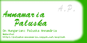annamaria paluska business card